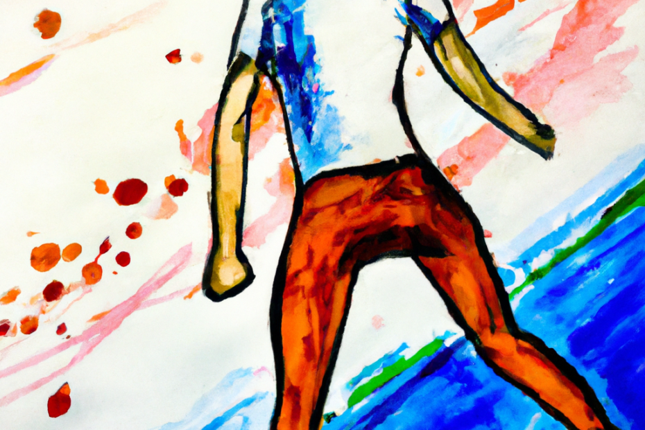 DALLE 2023-06-11 164007 - a fun and lively popart watercolor professional painting of someone running away from societys opinions