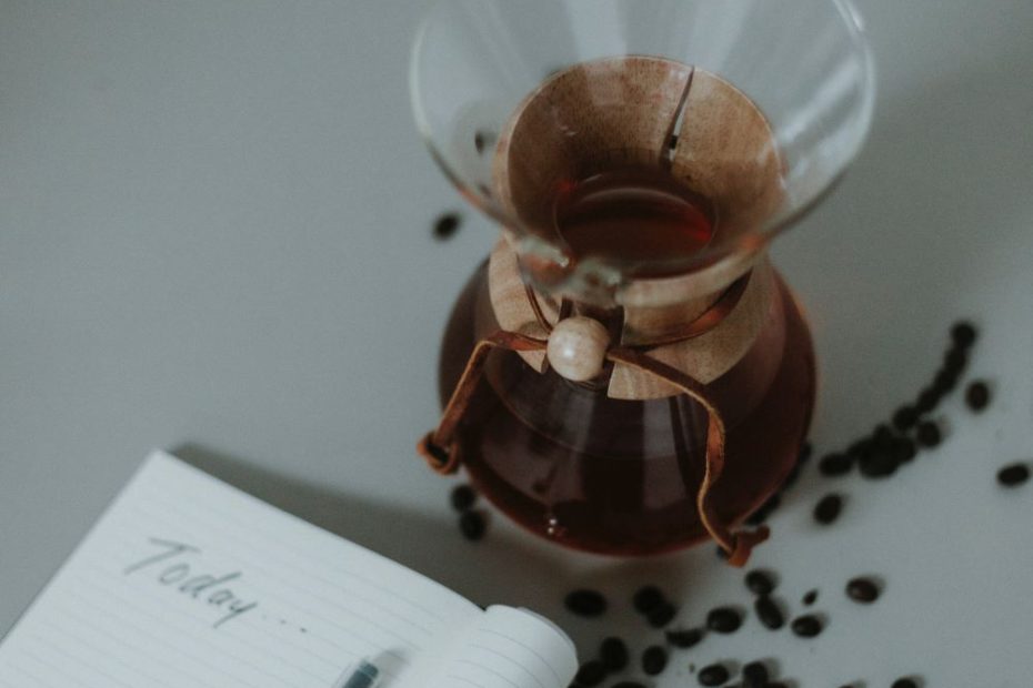 a good habit: start the day with spilled coffee beans