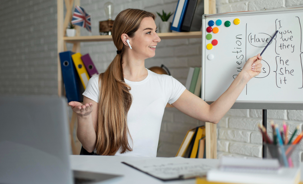 Teacher Teaching at Classroom